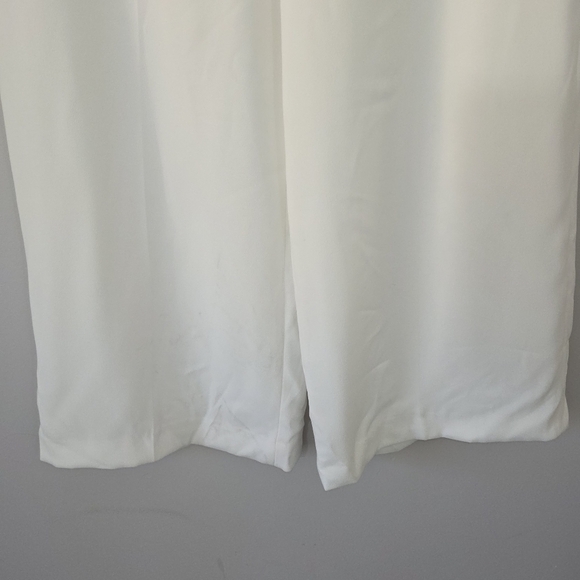 Zara Wide-Leg Cropped White Pants Size XL NWT - Picture 6 of 10